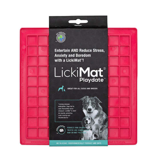 LickiMat Classic Playdate Solo Slow Feeder Dog Toy Pink