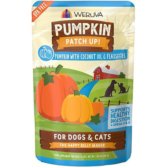 Pumpkin Patch Up! Pumpkin Puree with Coconut Oil & Flaxseeds Dog & Cat Food Supplement Pouches