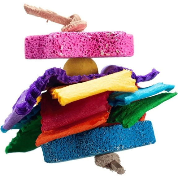 Nibbles Color Splash Pumice Stars Hanging Small Animal Chew Toy
