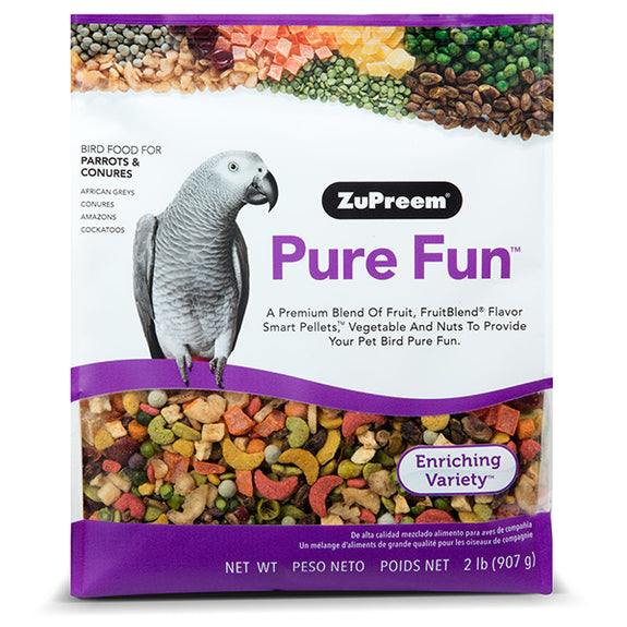 Pure Fun Blend of Fruit, Veggies, Pellets & Nuts Parrot & Conure Bird Food