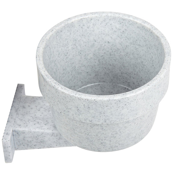 Quick-Lock Crock Polystyrene Mountable Small Animal & Bird Dish Grey