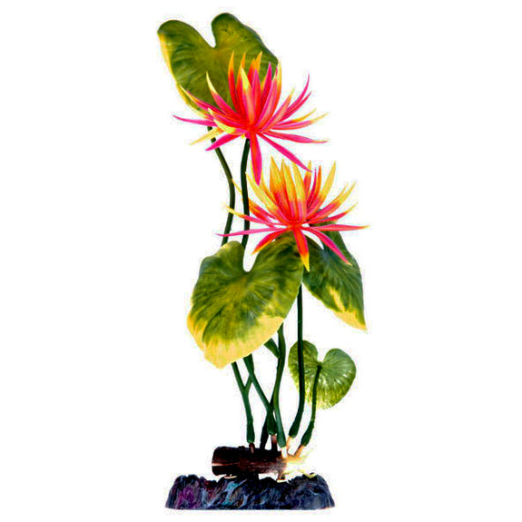 Sinkers Aqua Plants Artificial Red Lily Aquarium Decoration