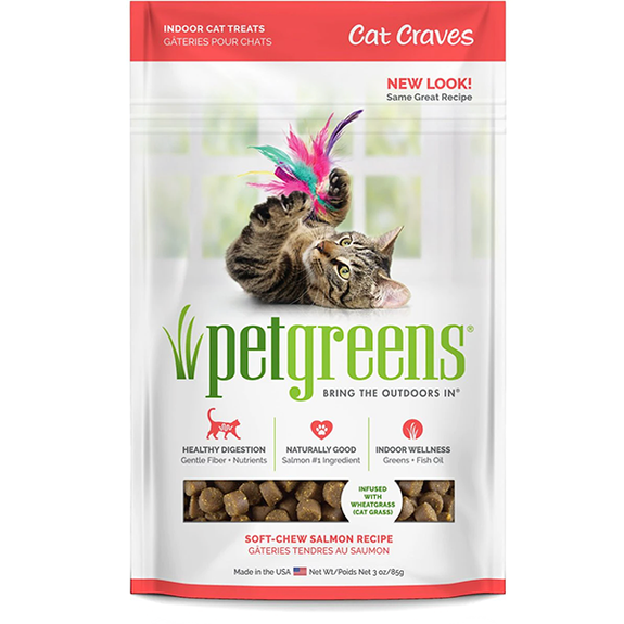 Cat Craves Semi-Moist Cat Treats Made with Wheatgrass Salmon Flavor