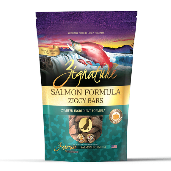 Salmon Formula Ziggy Bars Limited Ingredient Grain-Free Crunchy Dog Treats
