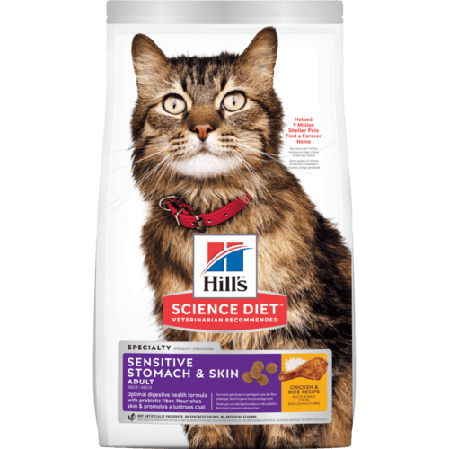 Sensitive Stomach & Skin Chicken & Rice Recipe Adult Dry Cat Food
