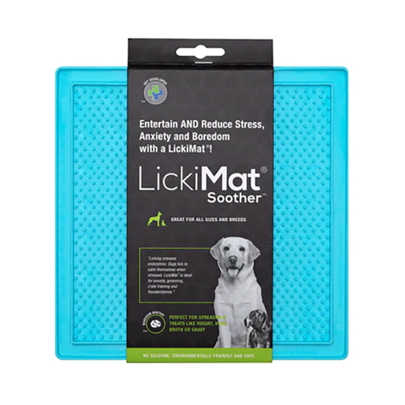 LickiMat Classic Soother Solo Slow Feeder Dog Toy Turquoise