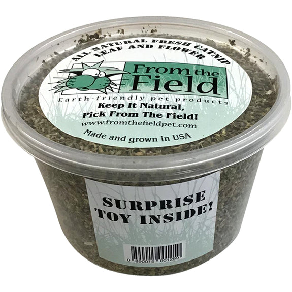 All Natural Fresh Catnip Leaf & Flower Tub with Surprise Toy Inside