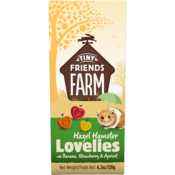 Tiny Friends Farm Hazel Hamster Lovelies with Banana, Strawberry & Apricot Small Animal Treats