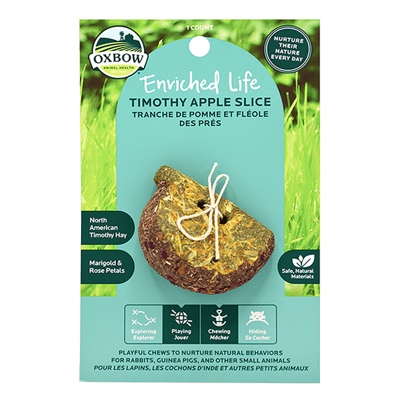 Enriched Life Timothy Apple Slice Small Animal Treat & Toy