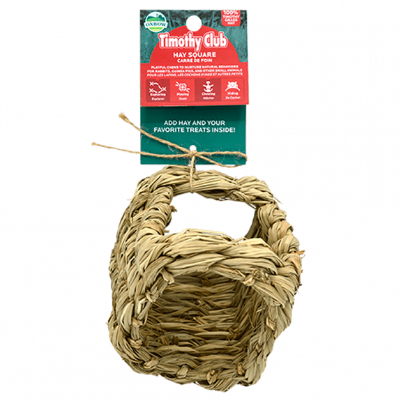 Timothy Club Timothy Hay Square Small Animal Chew Toy & Hideout
