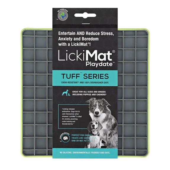 LickiMat Tuff Playdate Solo Treat-Dispensing Dog Toy Green