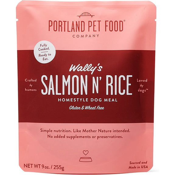 Wally's Salmon N' Rice Meal Pouches Wet Dog Food