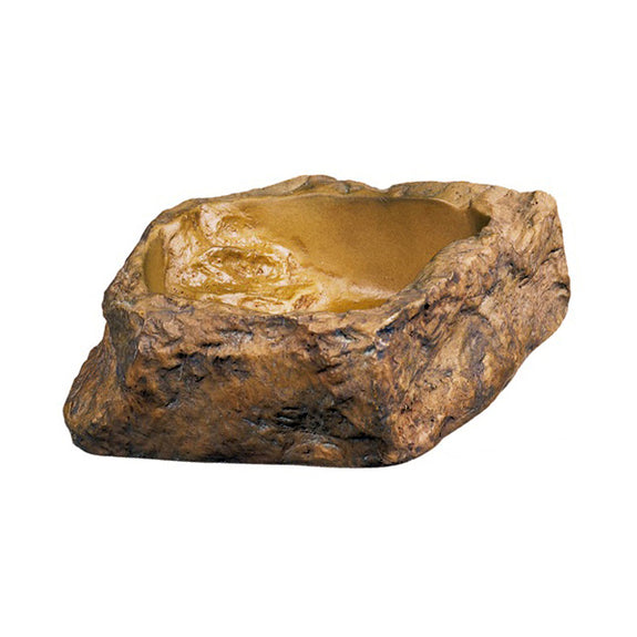 Realistic Artificial Stone Food Grade Resin Reptile Water Dish