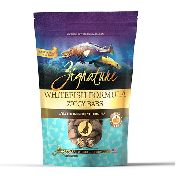 Whitefish Formula Ziggy Bars Limited Ingredient Grain-Free Crunchy Dog Treats