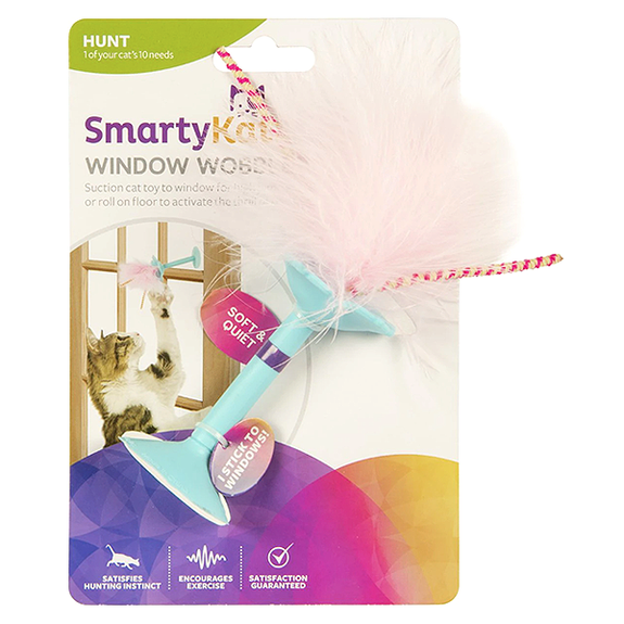 Window Wobbler Suction Cup Feather Cat Toy