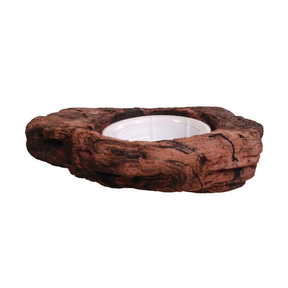 MagNaturals Worm Feeder Ledge Magnetic Realistic Artificial Stone Reptile Dish Earth