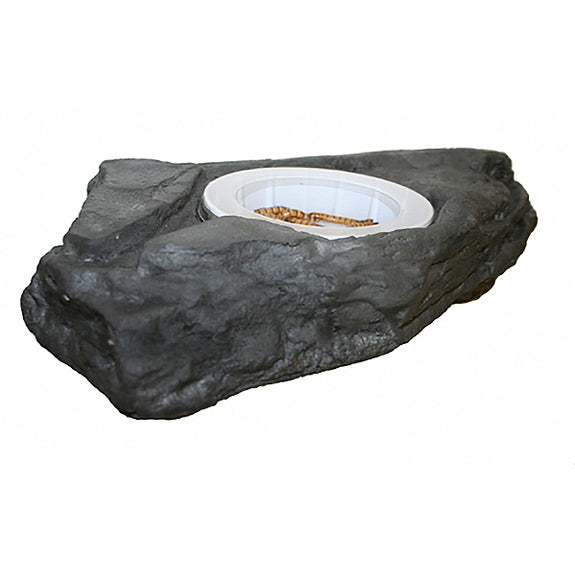 MagNaturals Worm Feeder Ledge Magnetic Realistic Artificial Stone Reptile Dish Granite