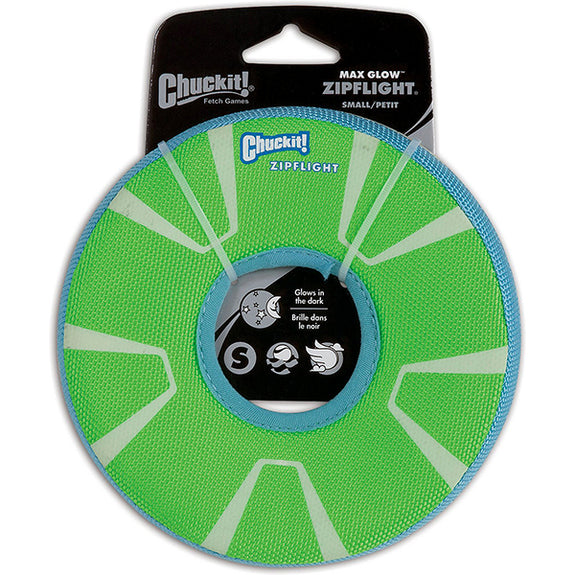 Zipflight Max Glow Amphibious Floating Glowing Flying Ring Dog Fetch Toy