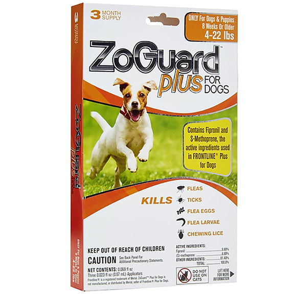 ZoGuard Plus Flea & Tick Treatment & Prevention Monthly Topical Treatment for Dogs