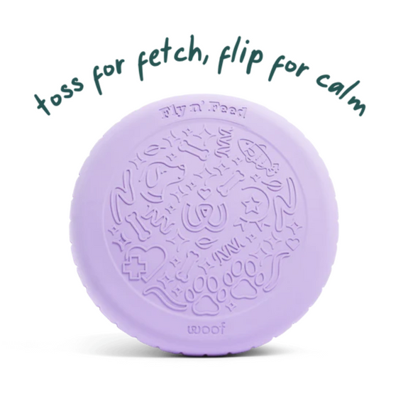 Fly 'n Feed Lick Matt and Flying Disk Toy for Dogs