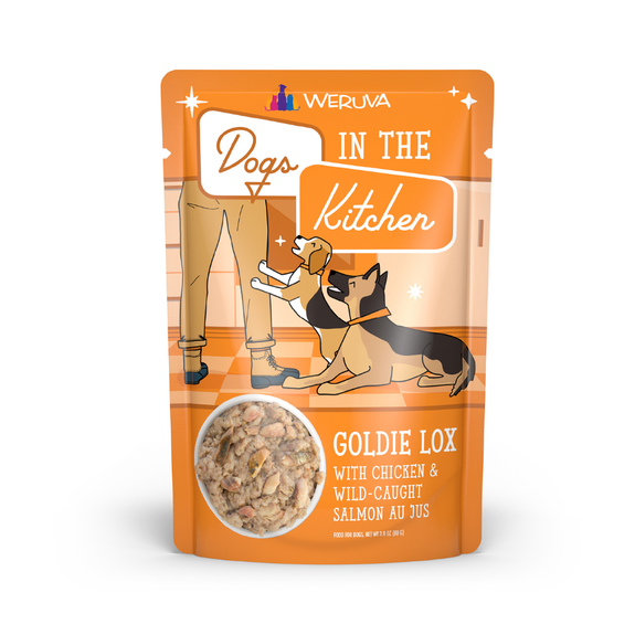 Dogs in the Kitchen Goldie Lox Grain-Free Chicken and Salmon Dog Food Pouches