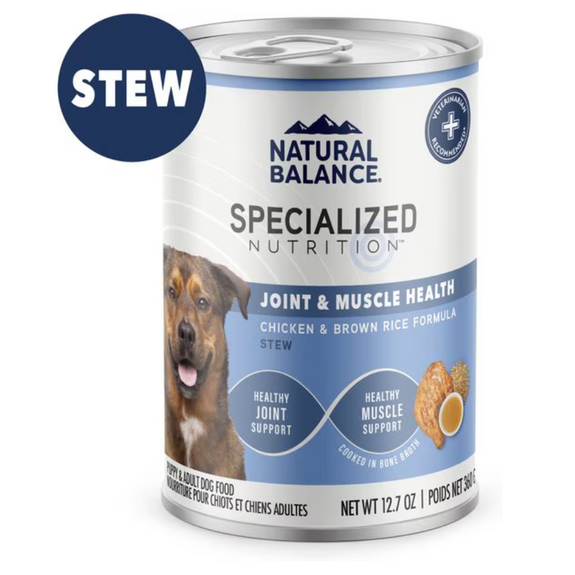 Specialized Nutrition Joint & Muscle Health Stew with Chicken & Brown Rice Wet Canned Dog Food
