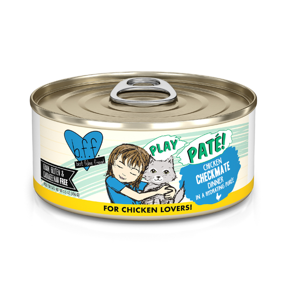B.F.F. PLAY Chicken Checkmate Pate Canned Grain-Free Wet Cat Food