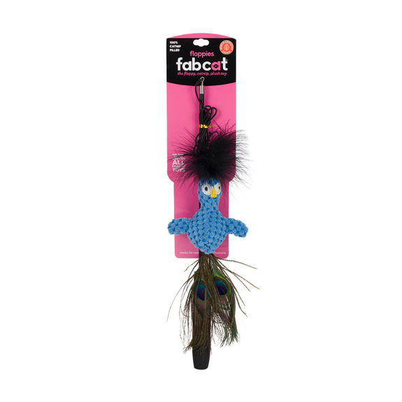 Floppy Peacock Teaser Cat Toy
