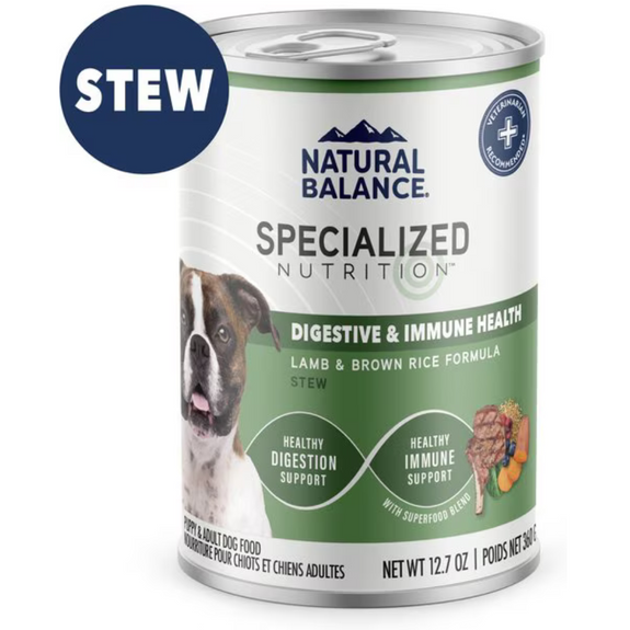 Specialized Nutrition Digestive & Immune Health Stew with Lamb & Brown Rice Wet Canned Dog Food