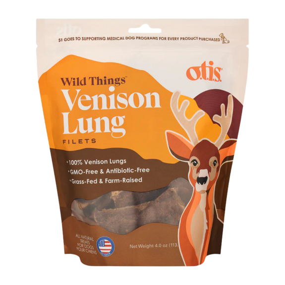 Wild Things Venison Lung Filet Dog Treats 4oz