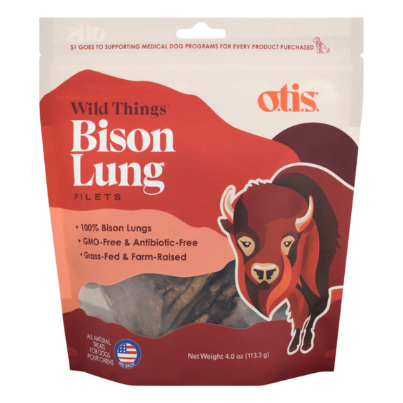 Wild Things Bison Lung Filet Dog Treats 4oz