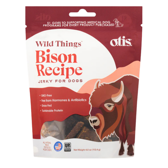 Wild Things Bison Jerky Dog Treats 4oz
