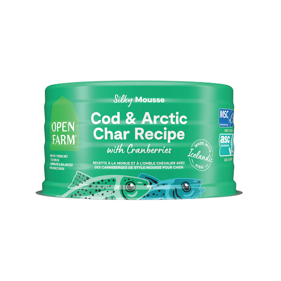 Cod & Char with Cranberries Silky Mousse Grain-Free Wet Dog Food 7oz case of 24
