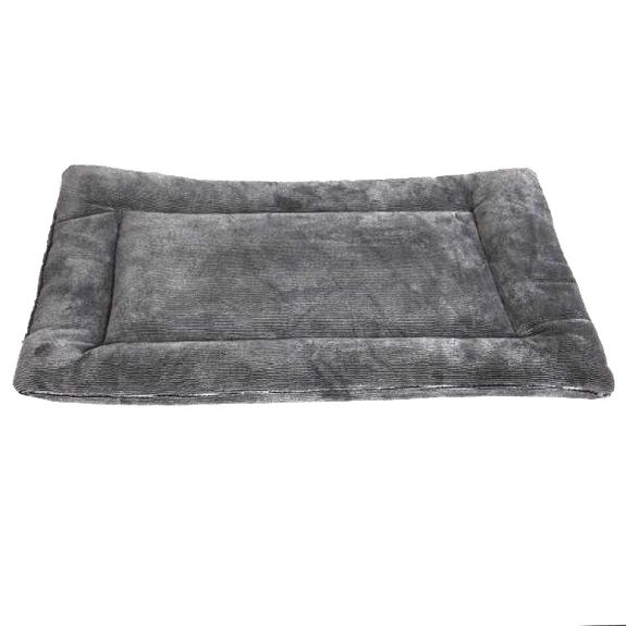 Kennel Mat Padded Travel Dog Bed Grey