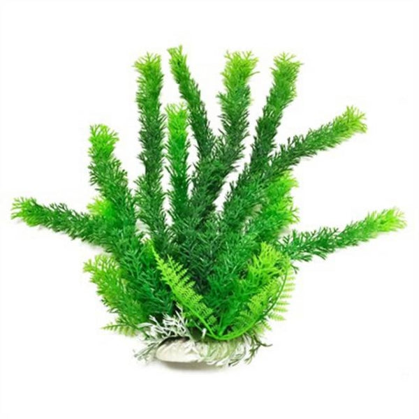 Cabomba-Like Realistic Fake Plant with Weighted Base for Aquariums Green