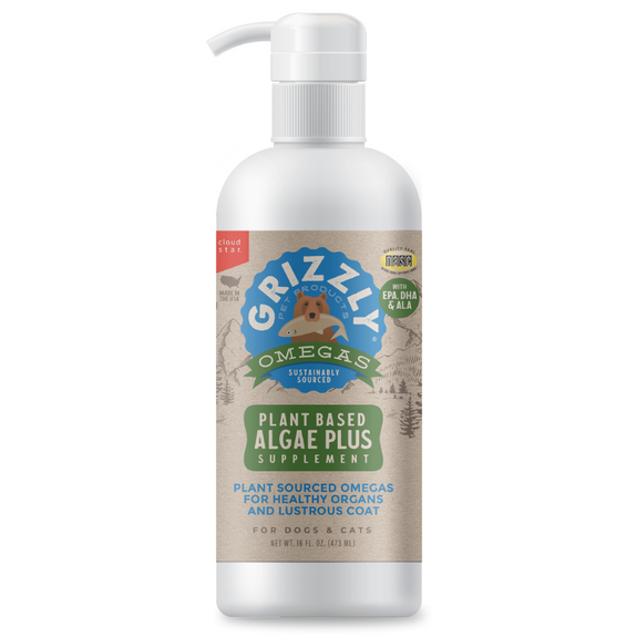 Algae Plus Plant-Based Omega Oil Supplement for Dogs & Cats