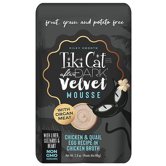 After Dark Velvet Mousse Chicken & Quail Egg with Chicken Broth Grain-Free Wet Pouch Cat Food