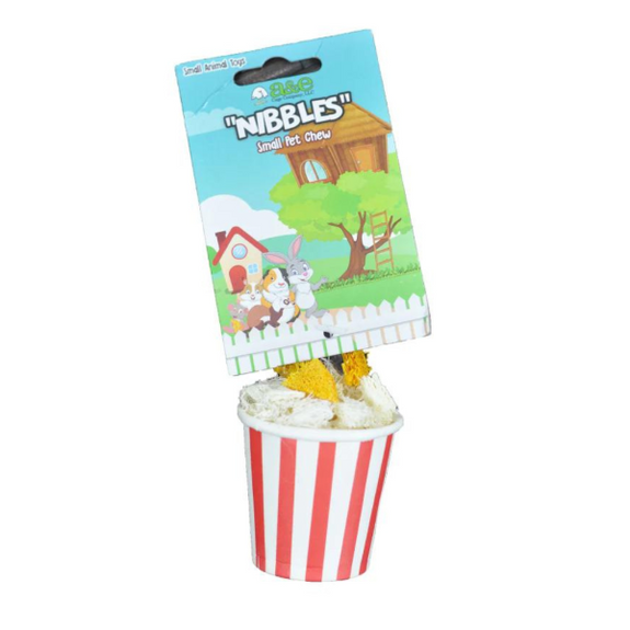 Nibbles Loofah Popcorn Small Animal Chew Toy