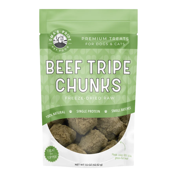 Beef Tripe Chunks Freeze-Dried Treat