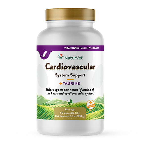 Cardiovascular Support with Taurine Dog Chewable Supplement Tablets