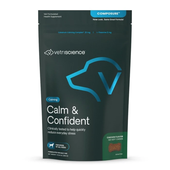 Calm & Confident Behavioral Health Chews Chicken Flavor for Dogs
