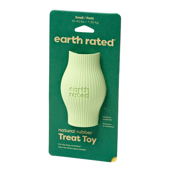 Natural Rubber Treat Dispenser Green Dog Toy