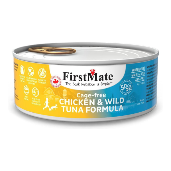50/50 Free Run Chicken & Wild Tuna Formula Grain-Free Wet Canned Cat Food