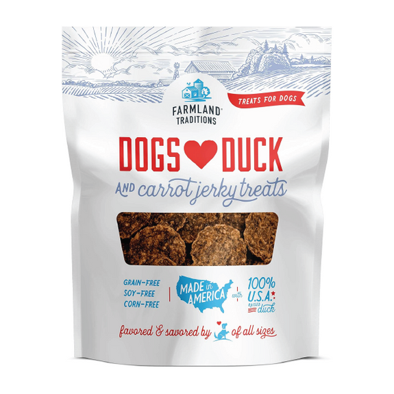 Dogs Love Duck & Carrot Jerky Grain-Free Dog Treats