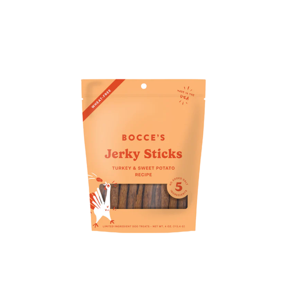 Grazers Turkey & Sweet Potato Recipe Jerky Sticks Dog Treats