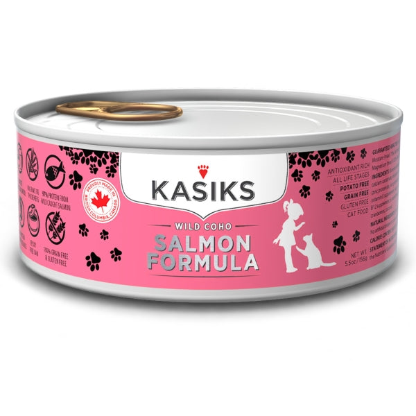 KASIKS Wild Coho Salmon Formula Grain-Free Wet Canned Cat Food
