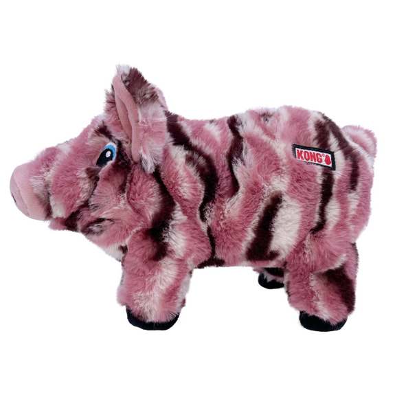 Low Stuff Stripes Pig Pink Plush Squeaky Dog Toy