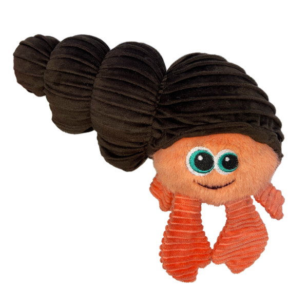 Cuteseas Rufflez Hermit Crab Soft & Fuzzy Squeaky Plush Dog Toy