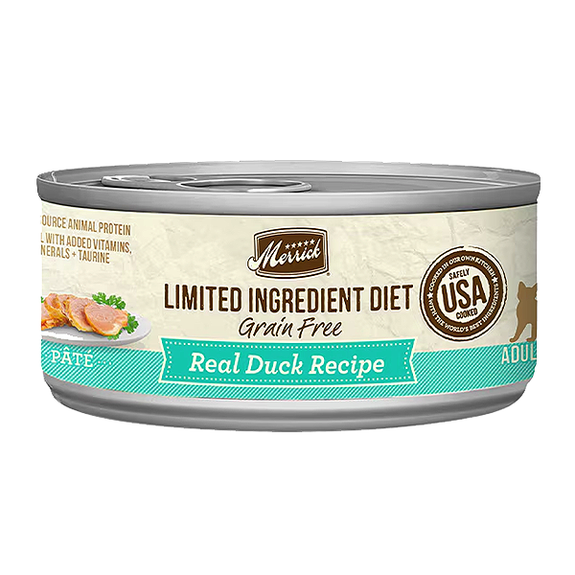 Limited Ingredient Diet Real Duck Recipe Grain-Free Wet Canned Cat Food