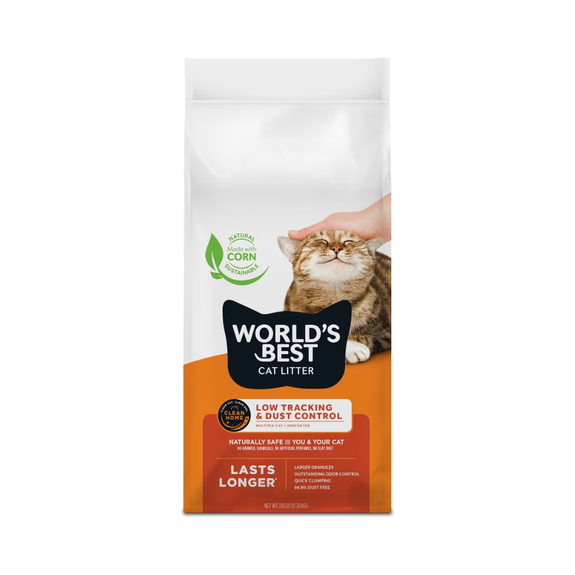 Low Tracking & Dust Control Formula Multi Cat Unscented Corn-Based Clumping Cat Litter